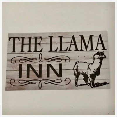 The Llama Lama Inn Sign Wall Plaque or Hanging Farm Country Hanging Gate    302439604315